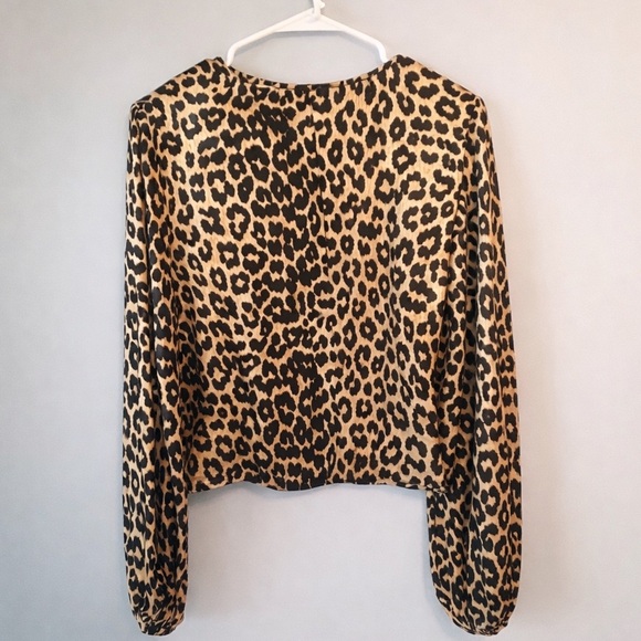 GANNI Silk - Blend Animal Print Button Blouse - Size 40 (US 10) - Picture 3 of 14